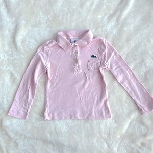 Girls Lacoste Long Sleeve Shirt Size 6